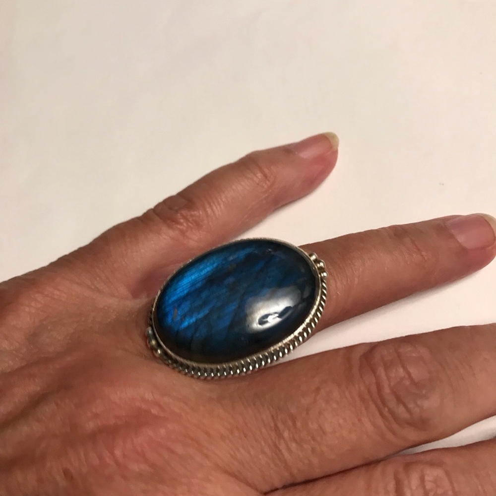 Labradorite 925 Sterling Silver Ring